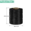 uxcell 210D 1mm Flat Waxed Thread 766 Yards Polyester Leather Sewing Waxed String Hand Stitching Waxed Cord for Leather Stitching Sewing Bookbinding DIY Craft Black view 2