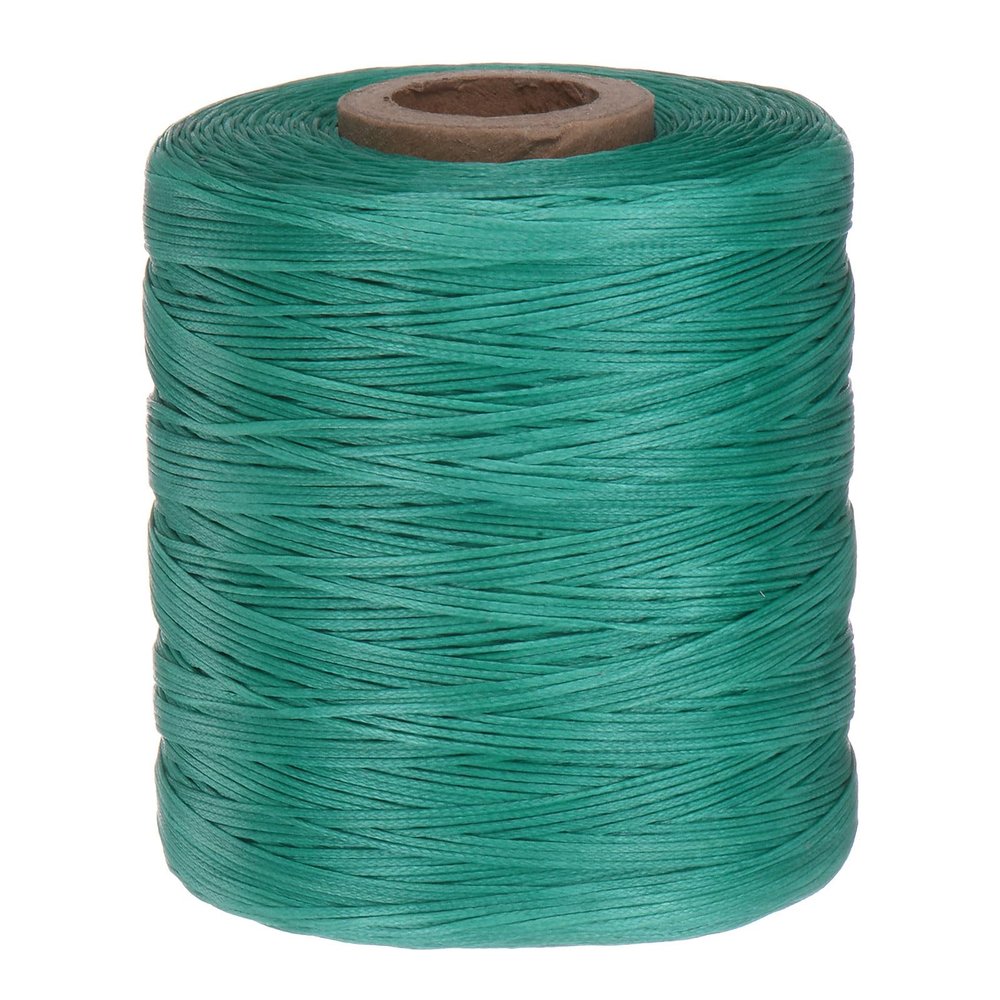 uxcell 210D 1mm Flat Waxed Thread 766 Yards Polyester Leather Sewing Waxed String Hand Stitching Waxed Cord for Leather Stitching Sewing Bookbinding DIY Craft Emerald Green