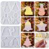 Voyyphixa 8 Pcs Jewelry Resin Mold Keychain Resin Molds Silicone Snowman Bells Epoxy Resin Pendant Mold for DIY Crafts Christmas Ornament Xmas Decor Gift view 1