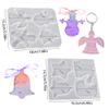 Voyyphixa 8 Pcs Jewelry Resin Mold Keychain Resin Molds Silicone Snowman Bells Epoxy Resin Pendant Mold for DIY Crafts Christmas Ornament Xmas Decor Gift view 2