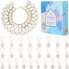 SUNNYCLUE 1 Box 26 Pcs Alphabet Stitch Markers Crochet Charms Bulk Double Sided White Letter Enamel Alloy Knitting Marker Alphabets Charm for DIY Crafts Crocheting Quilting Weaving Sewing Accessories view 1