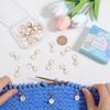 SUNNYCLUE 1 Box 26 Pcs Alphabet Stitch Markers Crochet Charms Bulk Double Sided White Letter Enamel Alloy Knitting Marker Alphabets Charm for DIY Crafts Crocheting Quilting Weaving Sewing Accessories view 4