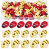 NUOBESTY Resin Bees Ladybugs Charms Tiny Animals Resin Charms Ornaments Embellishments Bee Diy Craft Scrapbooking Hair Clips Bees Flatback Beads 60pcs view 1