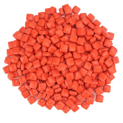 Samjobroad Square Mosaic Glass Tiles, 10x10mm Small Tiles, 300g (160 Pieces), Glass Tiles for Mosaic Crafts, Home and Garden Dcor Orange