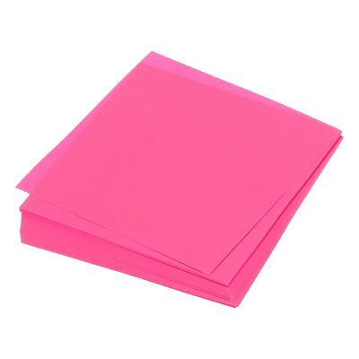 MECCANIXITY 100 Sheet Origami Paper Double Sided Fluorescent Pink 5.5x5.5 Inch Square Sheet for Art Craft Project, Beginners, Gifts Decor