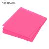 MECCANIXITY 100 Sheet Origami Paper Double Sided Fluorescent Pink 5.5x5.5 Inch Square Sheet for Art Craft Project, Beginners, Gifts Decor view 3