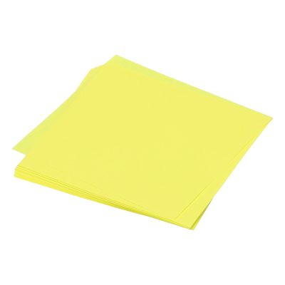 MECCANIXITY 50 Sheet Origami Paper Double Sided Fluorescent Yellow 5.5x5.5 Inch Square Sheet for Art Craft Project, Beginners, Gifts Decor
