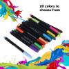 20 Pcs Fabric Markers Smoother Writing Painting Bright Colors Marking Pen Set for Adults Students DIY Fabric Shoes Bags view 4