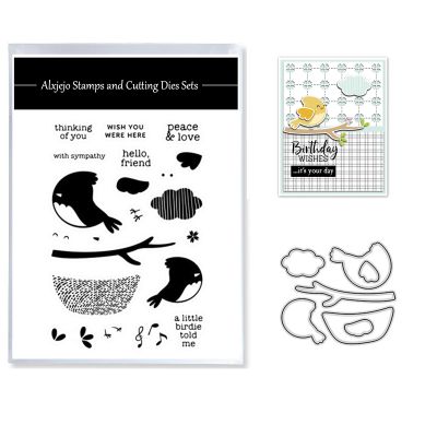 Alxjejo 2025-2026 Stamps and die cuts for Card Making,Metal Dies&Silicone Makeing for DIY Card Birthdays,Valentine's Day Christmas Stamps and Dies for Card Making,Thanksgiving