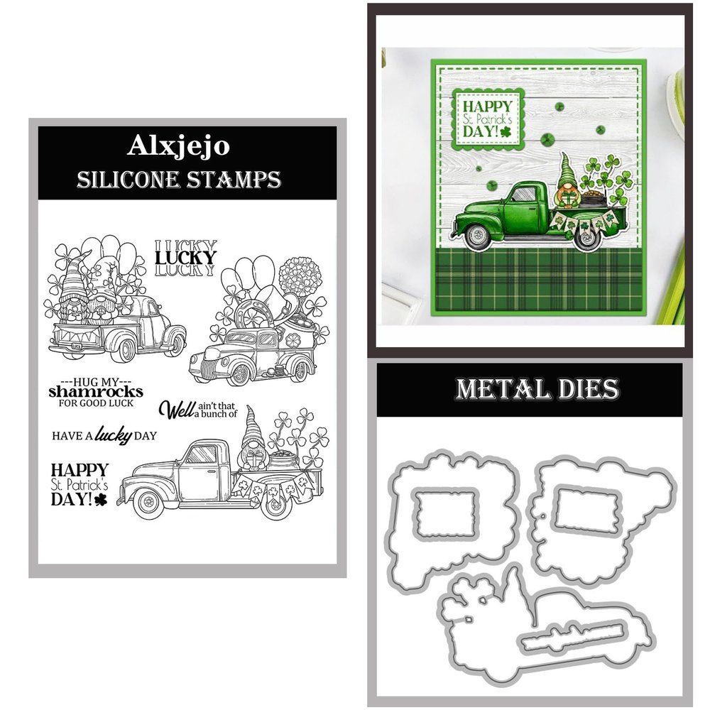 Alxjejo 2025-2026 Stamps and die cuts for Card Making,Metal Dies&Silicone Makeing for DIY Card Birthdays,Valentine's Day Christmas Stamps and Dies for Card Making,Thanksgiving