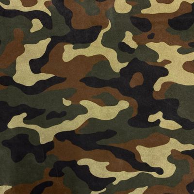 Camouflage Calf Suede 8-10 SQFT Hide