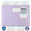 GLASSBOARD STUDIO Glass Craft Mat - Magnetic, Heat & Scratch Resistant - For Crafting, Cutting, Painting, Mixed Media Artwork - Grid Lines, Non-Slip Rubber Feet (Meadow Lilac 18"L x 24"W) view 2