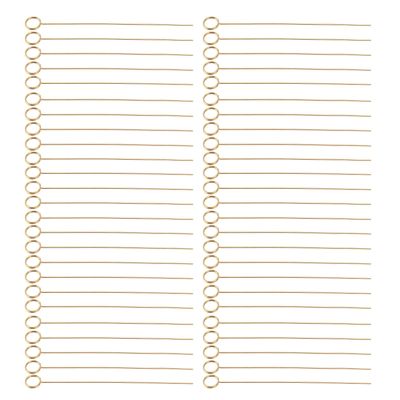 Floral Pick Card Holder, Golden Floral Picks Clips 50pcs Reusable Easy for Wedding for Baby Shower (Round)