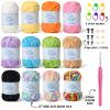 12 Pack 590 (yd) Chunky Chenille Yarn for Crocheting and Hand Knitting with Black Red White Green Yellow Rainbow Plush Velvet YarnBaby Blanket Yarn for Crocheting Soft Amigurumi Yarn view 2