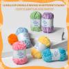 12 Pack 590 (yd) Chunky Chenille Yarn for Crocheting and Hand Knitting with Black Red White Green Yellow Rainbow Plush Velvet YarnBaby Blanket Yarn for Crocheting Soft Amigurumi Yarn view 4