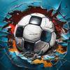 3D Illusion Soccer Ball in Wall DIY 5D Diamond Art Painting by Number Kits for Adults Paint with Full Drill Round Diamond Gems Painting Art Craft for Home Wall Decor 13.8x13.8in view 1