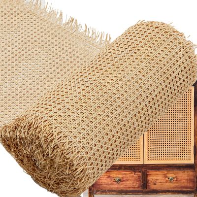 Plastic Rattan Webbing Roll for DIY Caning Furniture,Faux Cane Mesh-Open Weave Rattan Fabric Sheets for Furniture, Chair, Cabinet Door(Light,L200CM/80IN_W95CM/38IN)