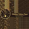 Morcheiong 55 Sheets Merry Christmas Pattern Paper Set Decorative Paper for Card Making Scrapbook Photo Album Decor, 10 Designs (Black, 8.27*11.22 inches) view 1