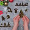 Morcheiong 55 Sheets Merry Christmas Pattern Paper Set Decorative Paper for Card Making Scrapbook Photo Album Decor, 10 Designs (Black, 8.27*11.22 inches) view 4