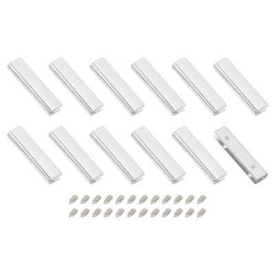 uxcell 12Pcs Metal Belt Buckle End Tips, 1.54" Wide Rectangle Webbing Zipper Tips Clip Buckles with Screws for DIY Sewing Craft Purse Belt Repair, Silver