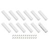 uxcell 12Pcs Metal Belt Buckle End Tips, 1.54" Wide Rectangle Webbing Zipper Tips Clip Buckles with Screws for DIY Sewing Craft Purse Belt Repair, Silver view 1