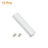 uxcell 12Pcs Metal Belt Buckle End Tips, 1.54" Wide Rectangle Webbing Zipper Tips Clip Buckles with Screws for DIY Sewing Craft Purse Belt Repair, Silver view 3