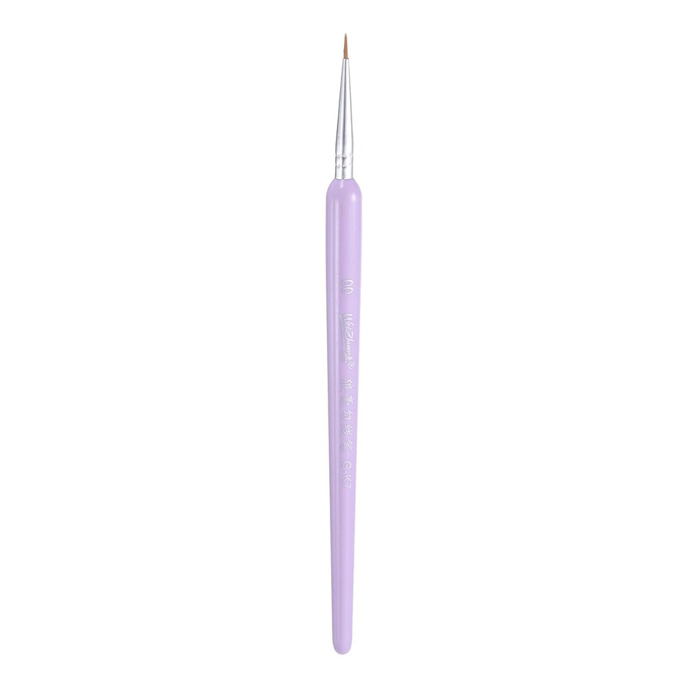 HARFINGTON Detail Paint Brushes 8mm Pointed Tip Nylon Hair Miniature Painting Brush for Watercolor Oil Acrylic Painting(00#), Purple