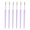HARFINGTON 6pcs Detail Paint Brushes 24mm Pointed Tip Nylon Hair Miniature Painting Brush for Watercolor Oil Acrylic Painting(7#), Purple view 1