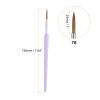 HARFINGTON 6pcs Detail Paint Brushes 24mm Pointed Tip Nylon Hair Miniature Painting Brush for Watercolor Oil Acrylic Painting(7#), Purple view 2