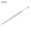 HARFINGTON 6pcs Detail Paint Brushes 24mm Pointed Tip Nylon Hair Miniature Painting Brush for Watercolor Oil Acrylic Painting(7#), Purple view 3