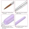 HARFINGTON 6pcs Detail Paint Brushes 24mm Pointed Tip Nylon Hair Miniature Painting Brush for Watercolor Oil Acrylic Painting(7#), Purple view 4