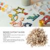 1000Pcs Premium Wood Moon Star Cutout Slices, Unfinished Star and Moon Shape Wooden Cutouts for DIY Craft, Suitable for Various Occasions view 3