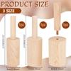 BENECREAT 3 Size Cup Pottery Molds, (2.4/2.7/3.1 Inch) ID Wooden Cup Shaping Tools with Removable Handle, Pottery Set for Cup Vase Making view 2