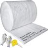 300" (25') x 24" x 1" Thick Ceramic Fiber Blanket - 8# 2600F Rated High Temperature Insulation, Fire Proof Insulation for Wood Stove, Fireplace, Pizza Oven, Kiln, Forge, Furnace, Chimney, Boiler view 1