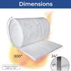 300" (25') x 24" x 1" Thick Ceramic Fiber Blanket - 8# 2600F Rated High Temperature Insulation, Fire Proof Insulation for Wood Stove, Fireplace, Pizza Oven, Kiln, Forge, Furnace, Chimney, Boiler view 2