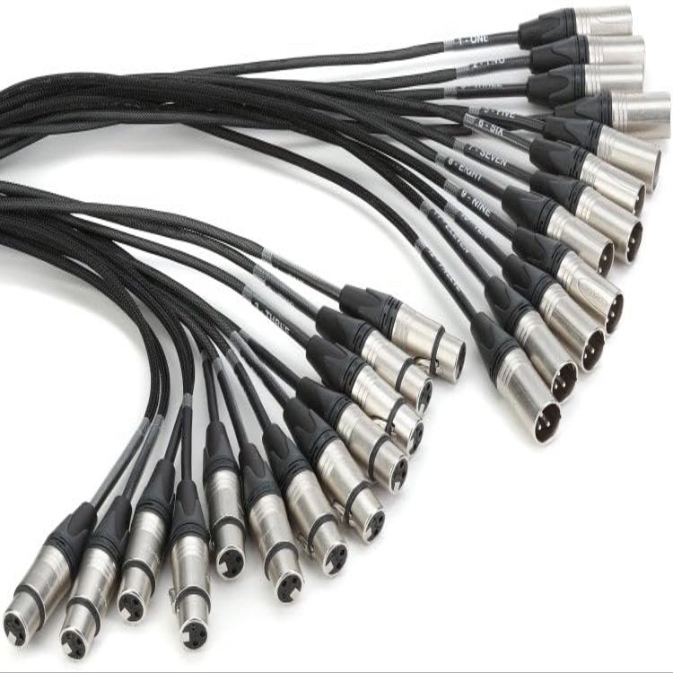JUMPERZ J12CHXM-XF-15_TS 12-Channel XLR Plug to XLR Socket Snake - 15 Foot