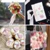Beadthoven 16.41 Yards Chiffon Silk Ribbon for Gift Wrapping 1-5/8 Rustic Pink Frayed Fringe Chiffon Mixed Color Fabric Ribbon for Wedding Invitations Christmas Wreath Party Favor Bridal Shower view 4
