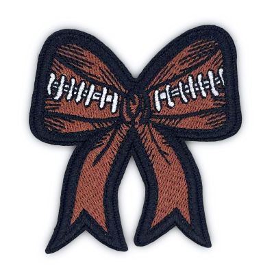 AAVEDGE Football Iron On Patches, Embroidered Jeans Patches, Bow Bowknot Women Sports Applique Girl Emblem Badge Sew On/Iron On Patches for Jeans, Backpacks, Clothes, Clothing, Jackets, & Hats.