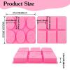WOOPSOO 2 Pcs Honeycomb Soap Molds Bee Honey Silicone Molds Cake Molds Beehive Chocolate Mold Set for Home Handmade DIY Candle Baking Tray Bars Wax Melts Beeswax Tool (Pink, 2 Shapes) view 2