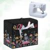 Hresuewn Mushroom Skeleton Sewing Machine Cover Dust Cover,Dust Cover Compatible with Most Standard,Sewing Machine Cover with Pockets view 2