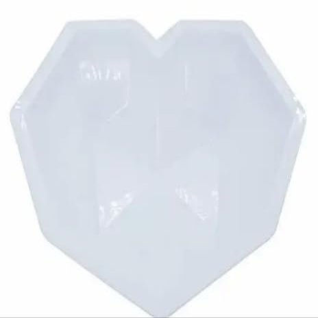 Diamond Heart Shape for Chocolate Cake ice latice Candle Flexible Silicone Mold/Mould(Random Color)