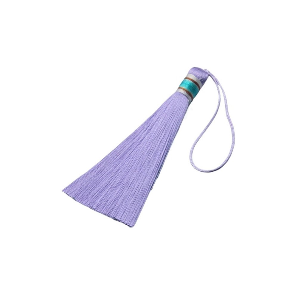 10CM/3.9INCH Bookmark Tassels Silky Handmade Soft Craft Tassels with Loops Bookmarks DIY Crafts Jewelry Making(Light Purple,10cm 6Pcs-Pack)