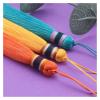 10CM/3.9INCH Bookmark Tassels Silky Handmade Soft Craft Tassels with Loops Bookmarks DIY Crafts Jewelry Making(Light Purple,10cm 6Pcs-Pack) view 3