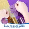 TransWonder Green Puff-Glitter-Vinyl-Heat-Transfer 3D Puff Vinyl Puff Heat Transfer Vinyl - 12x6ft. Puff Glitter Vinyl Heat Transfer Puff Iron on Vinyl for Cricut T Shirts (Green) view 3