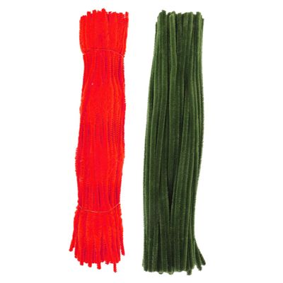 VICASKY 200pcs Twisting Sticks for Craft Projects Flexible Twisted Stems in Red Material for Creative Art and Floral Arrangements