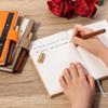 Personalized Journals for Women Custom Notebook Pen Set with Name Birth Flower Leather Journals for Women Birth Flower Journal Engraved Leather Notebook Journal Birth Flower Gifts Teacher Gifts view 3