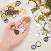 DICOSMETIC 24 Sets 4 Colors Cabochon Keychain Kit 20mm Tray Alloy Pendant Cabochon Settings and Glass Cabochons Blank DIY Keychain Making Kit for Photo Resin Personalized Crafting view 3