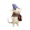 Mice Needle Felting Starter Kit Unfinished Wool Felt Mouse Craft Kit for Beginner DIY Craft Mice Wool Felting Supplies Crafts Needle Felting Kit Felt Mouse Craft Kit Needle Felting Starter Kits view 1