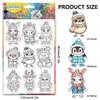CHGCRAFT Animals Clear Stamps Warm Clothes Transparent Silicone Stamps Rabbits Cats Clear Stamp Seals Winter Theme Silicone Stamps for Card Making Decor Scrapbooking Album Decor Paper DIY Craft view 2