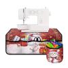 Eheartsgir Christmas Snowmen Portable Sewing Machine Pad for Table with Pockets to Keep Sewing Accessories Waterproof Durable Premium Fabric Overlocker Serger Scrap Trim Catcher and Pad view 2